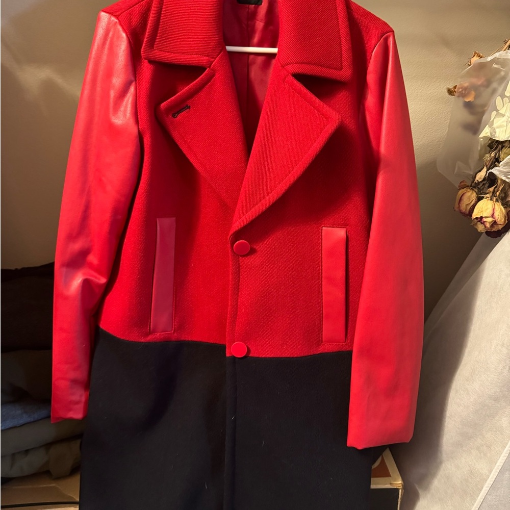 Armani Exchange Red and Black Women's Coat
